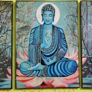 Buddha 3-Panel Wall Painting