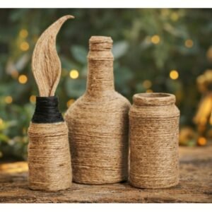 jute bottle set of 3