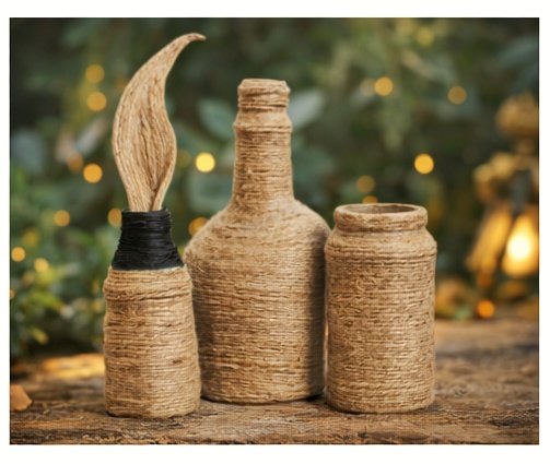 jute bottle set of 3