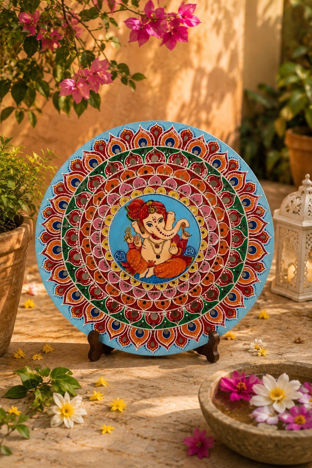 Mandala art with Lord Ganesha