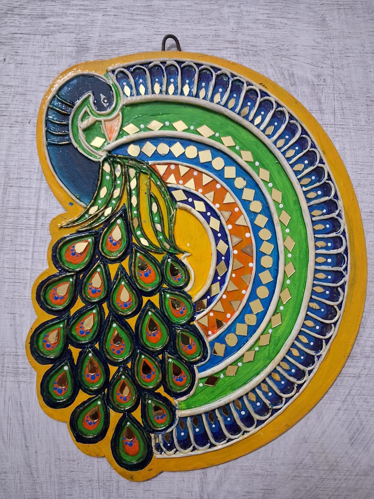Peacock Clay Wall Art